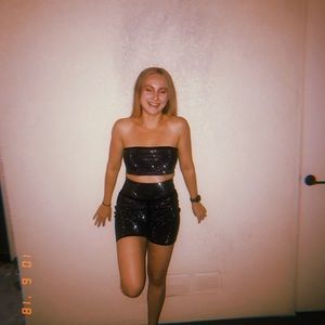 I am Gia sparkly black set